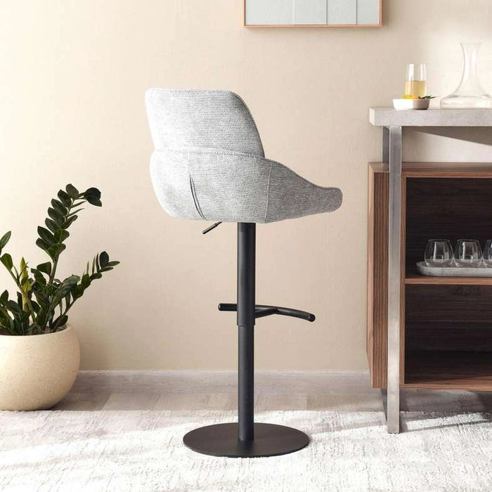 Vermont Bar Chair With Armrest - Grey Silver
