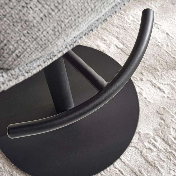 Vermont Bar Chair With Armrest - Grey Silver