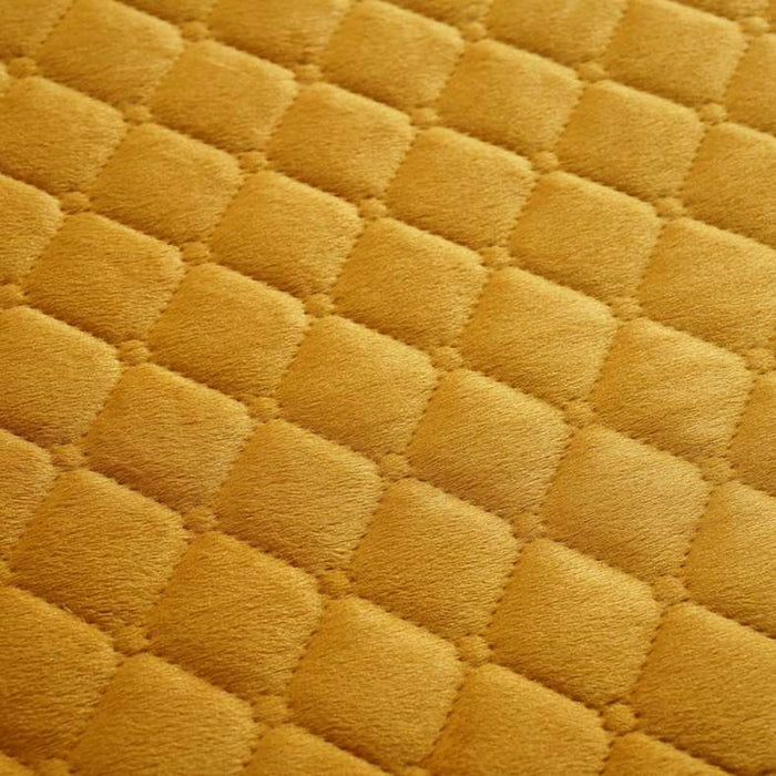 Veronica 3-Piece Velvet Quilted Bedspread Set 160X220Cm - Gold
