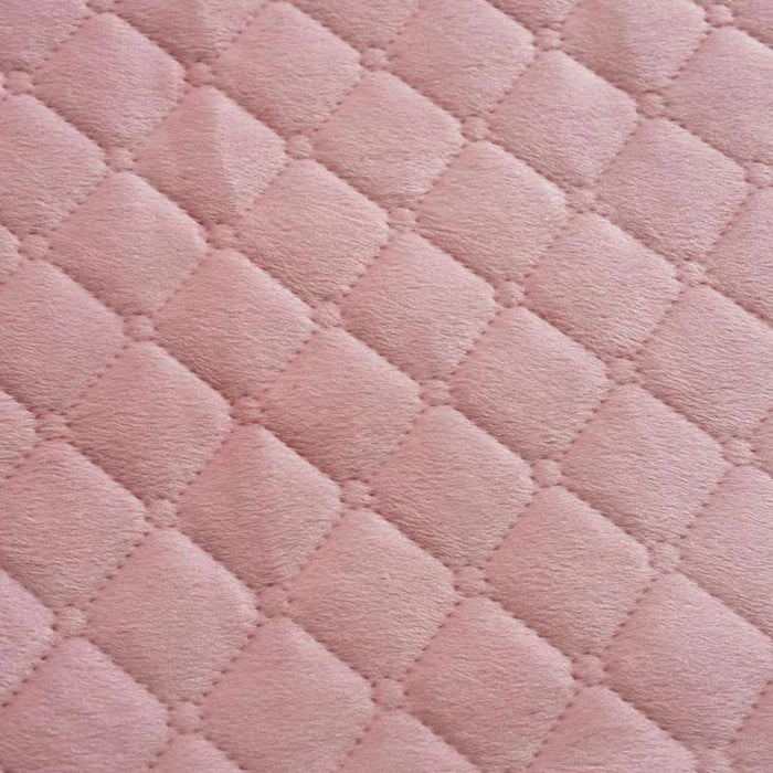 Veronica 3-Piece Velvet Quilted Bedspread Set 160X220Cm - Rose