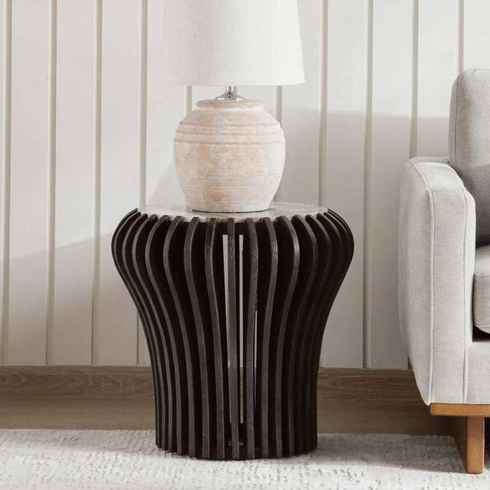 Versa End Table Marble - Walnut