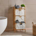 Vesper 3-Tier Bamboo Storage Drawers 95Cm - Natural And White Pan Home