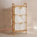 Vesper 3-Tier Bamboo Storage Drawers 95Cm - Natural And White Pan Home