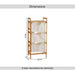 Vesper 3-Tier Bamboo Storage Drawers 95Cm - Natural And White Pan Home