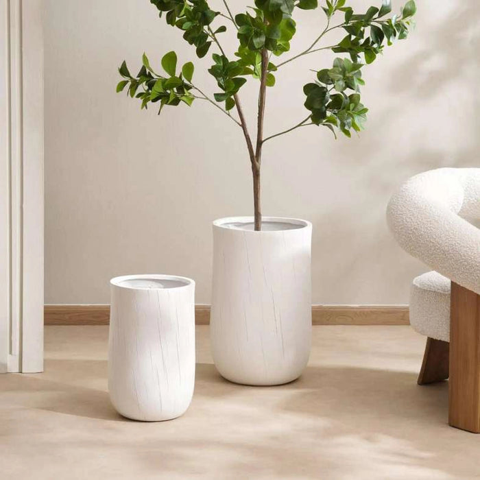 Viana Polyresin Planter 37X37X56Cm - White