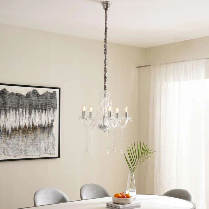 Victorian 5-Light E14 Chandelier 60X45Cm - Chrome