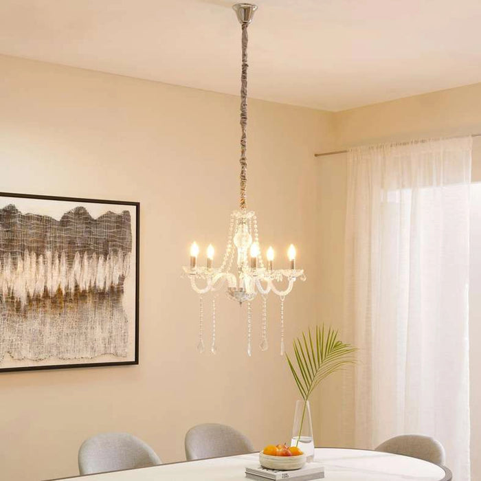 Victorian 5-Light E14 Chandelier 60X45Cm - Chrome