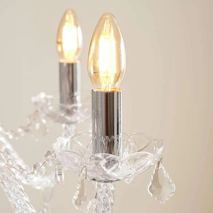 Victorian 5-Light E14 Chandelier 60X45Cm - Chrome