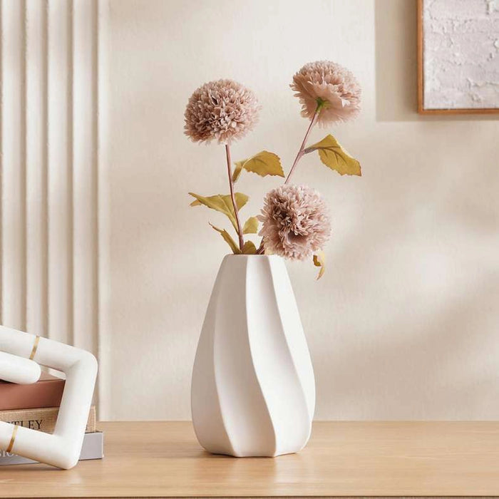 Vienna Ceramic Vase 12X12X18.4cm - White