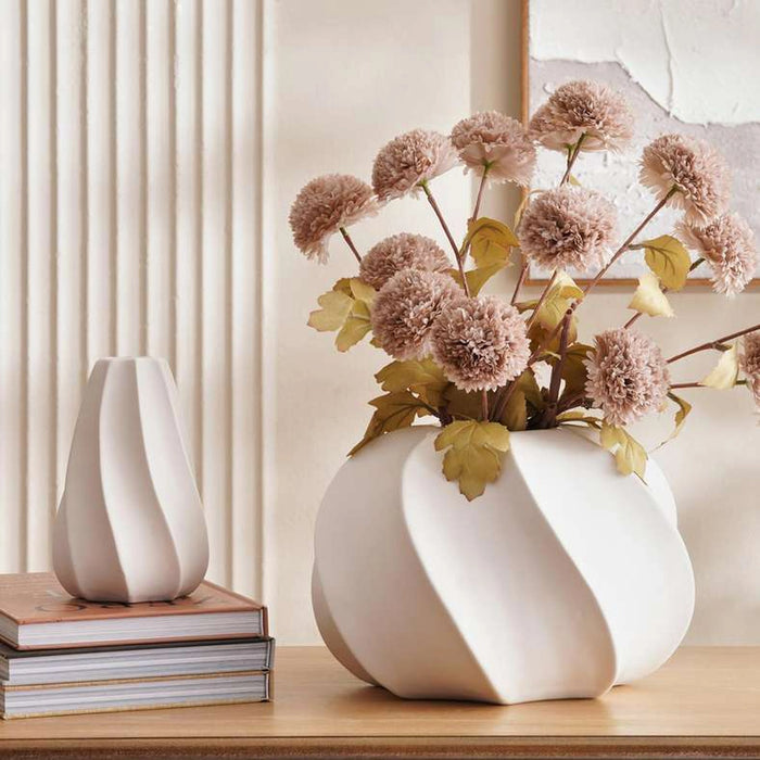 Vienna Ceramic Vase 12X12X18.4cm - White