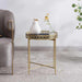 Viggo Accent Table Mirror Round - Gold Pan Home