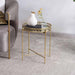 Viggo Accent Table Mirror Round - Gold Pan Home