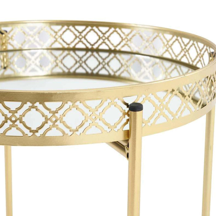 Viggo Accent Table Mirror Round - Gold Pan Home