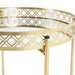 Viggo Accent Table Mirror Round - Gold Pan Home