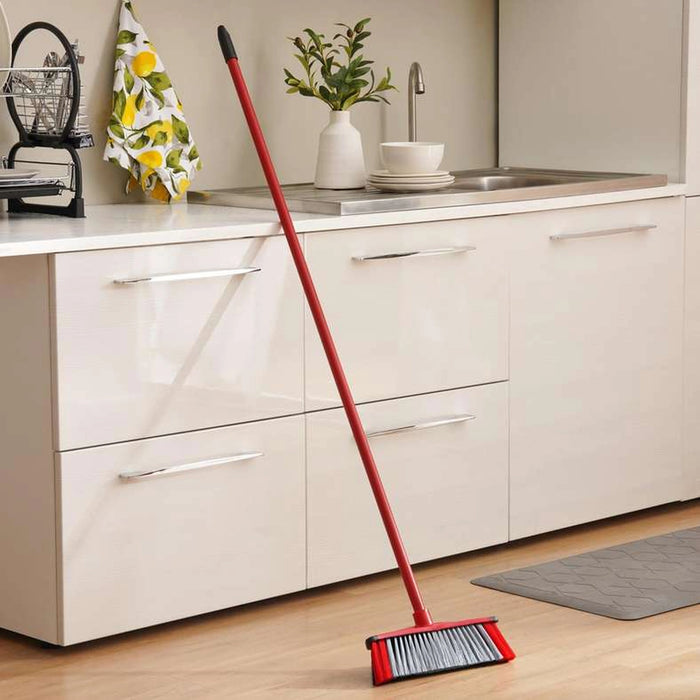 Vileda 3 Action Broom With Handle 30X12X130Cm -Red