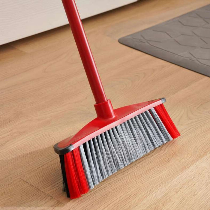 Vileda 3 Action Broom With Handle 30X12X130Cm -Red