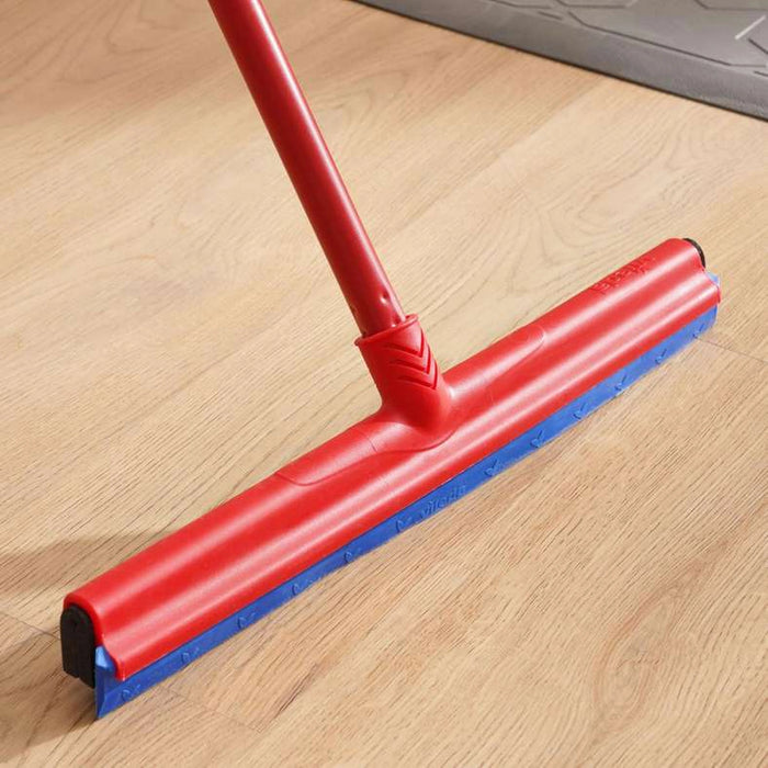 Vileda Wipe And Dry Floor Wiper With Handle 42X9X130Cm-Red