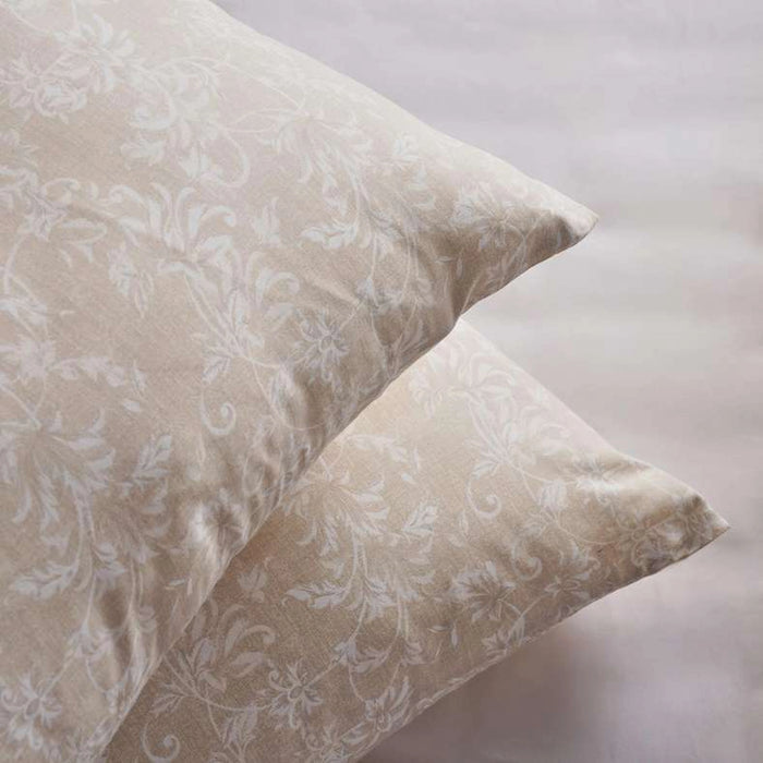 Vine Floral 3-Piece Full Comforter Set 160X220Cm - Beige