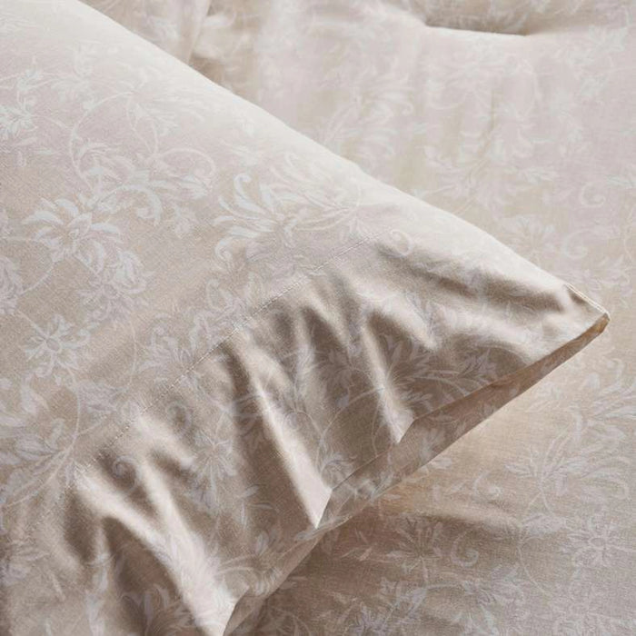 Vine Floral 3-Piece Full Comforter Set 160X220Cm - Beige