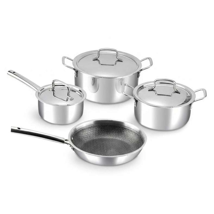 Vinod Luna 7-Piece Stainless Steel Triply Cookware Set -Chrome