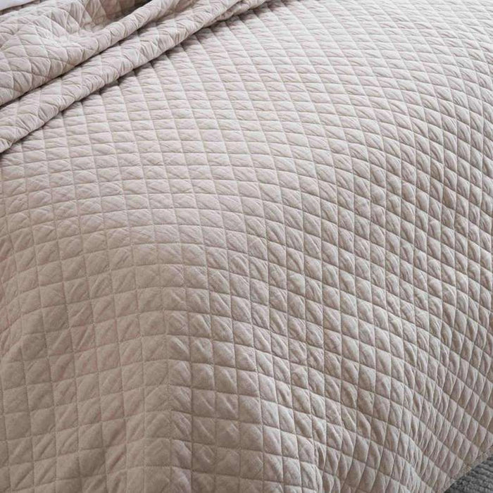Vintage Diamond 3-Piece Bedspread Set 220X240Cm - Beige