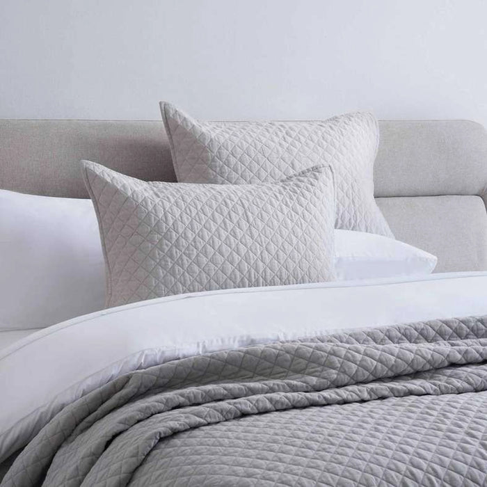 Vintage Diamond 3-Piece Bedspread Set 220X240Cm - Light Grey