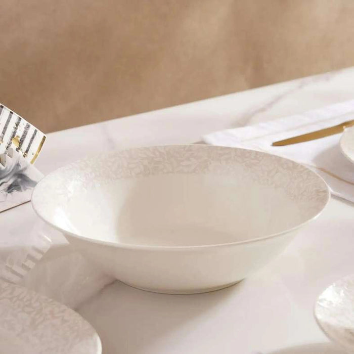 Vintage Victoria 32-Piece New Bone China Dinner Set - Beige