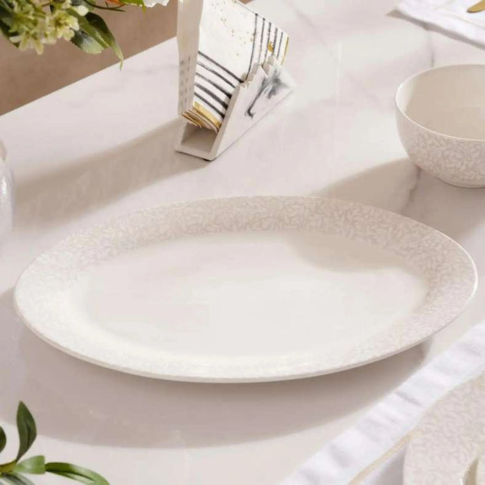 Vintage Victoria 32-Piece New Bone China Dinner Set - Beige
