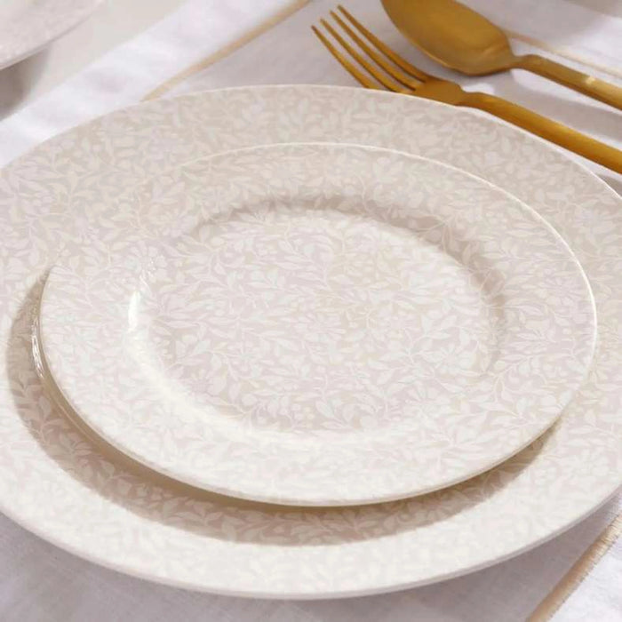 Vintage Victoria 32-Piece New Bone China Dinner Set - Beige