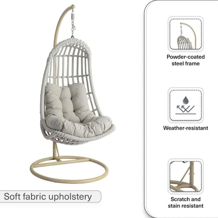 Vira Outdoor Swing Hanging Cage -Light Grey