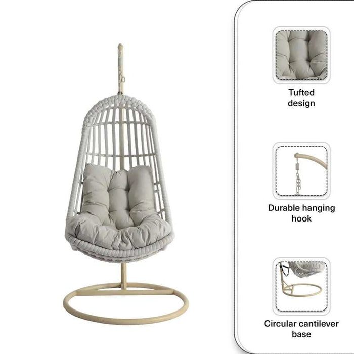 Vira Outdoor Swing Hanging Cage -Light Grey