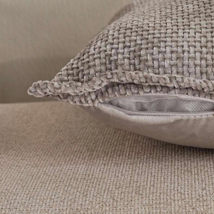 Viston Chenille Filled Cushion 45X45Cm - Silver