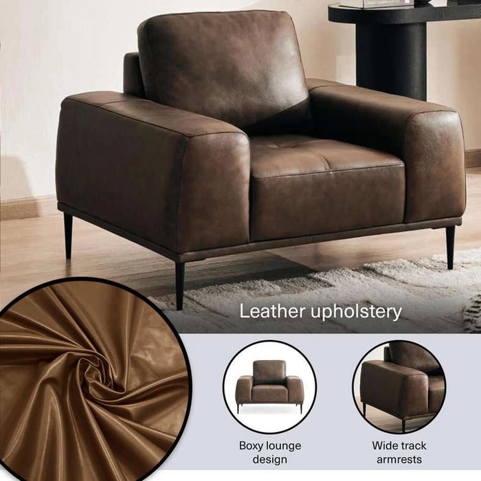 Vlog Single Seater Sofa- Brown