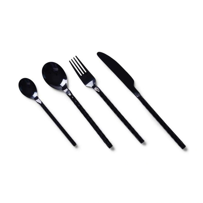 Voletta 24-Piece Cutlery Set - Black