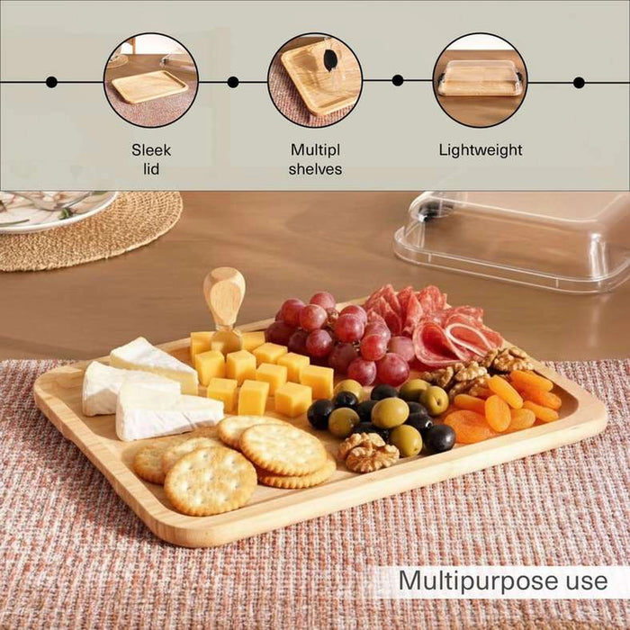 Wade Pastry/Cheese Carrying Box With Lid 38X28.7X6.8Cm -Natural
