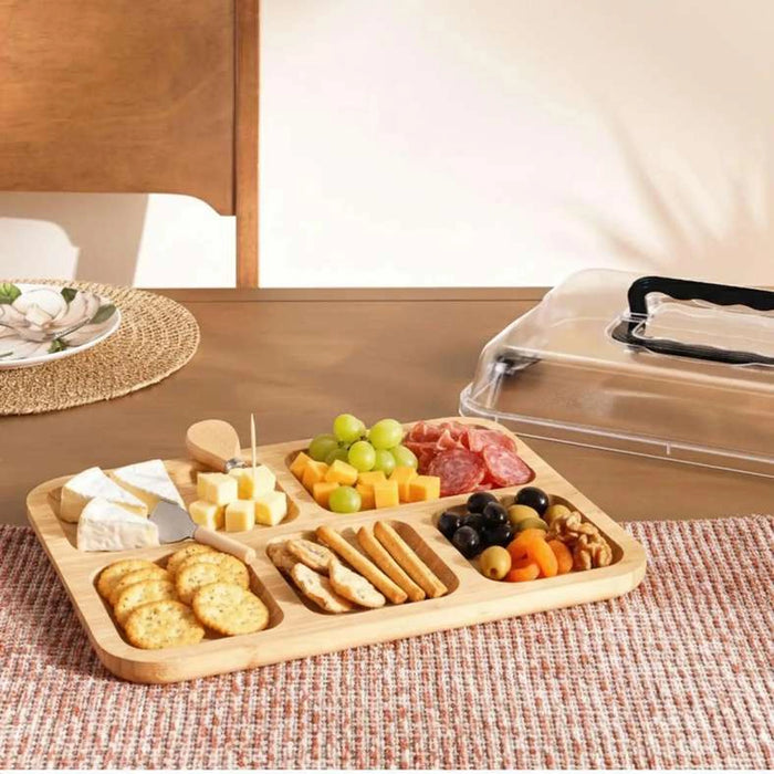Wade Pastry/Cheese Carrying Box With Lid & Handle 38X28.7X6.8Cm -Natural