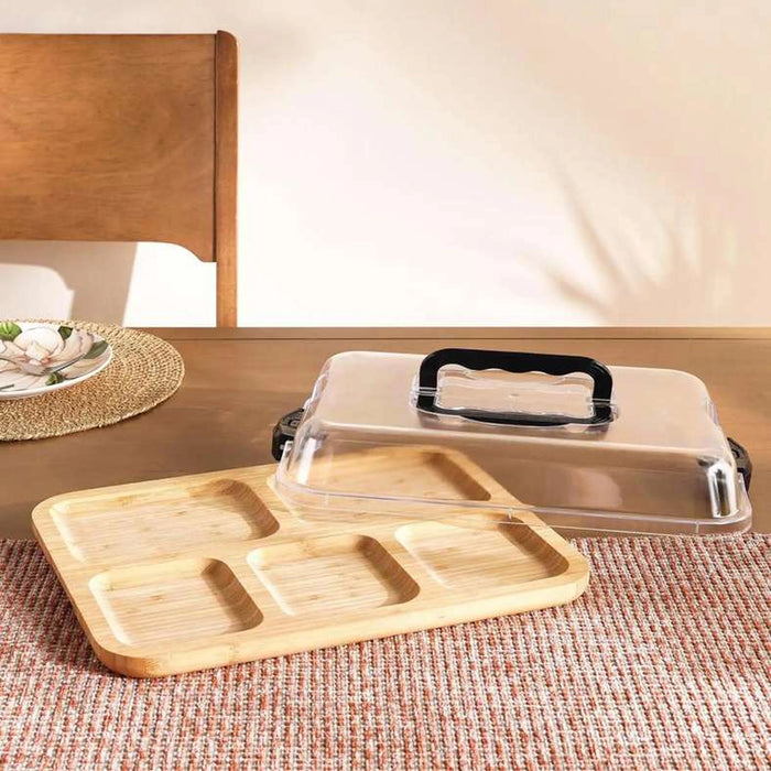 Wade Pastry/Cheese Carrying Box With Lid & Handle 38X28.7X6.8Cm -Natural