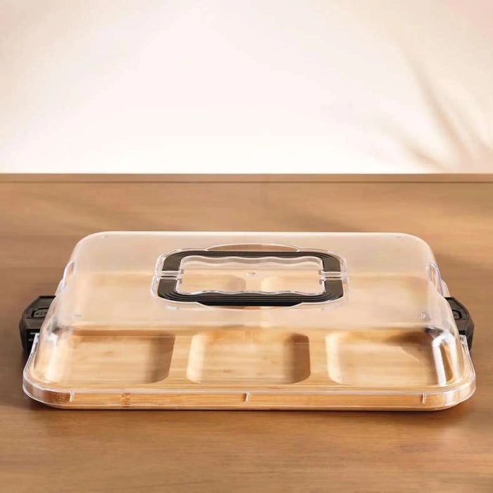 Wade Pastry/Cheese Carrying Box With Lid & Handle 38X28.7X6.8Cm -Natural