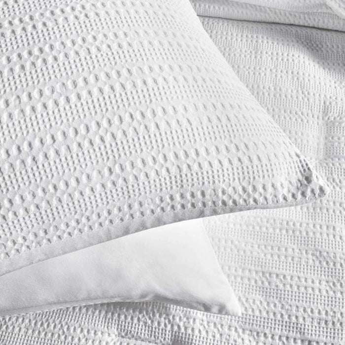 Waffle Stripe 3- Piece Queen Comforter Set 200X240Cm - White