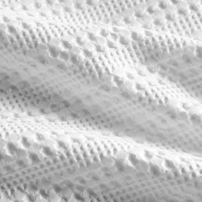 Waffle Stripe 3- Piece Queen Duvet Cover Set 200X200Cm - White