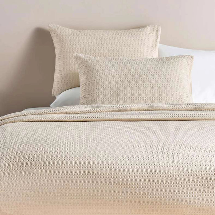 Waffle Stripe 3- Piece Quilted Bedspread Set 220X240Cm - Linen
