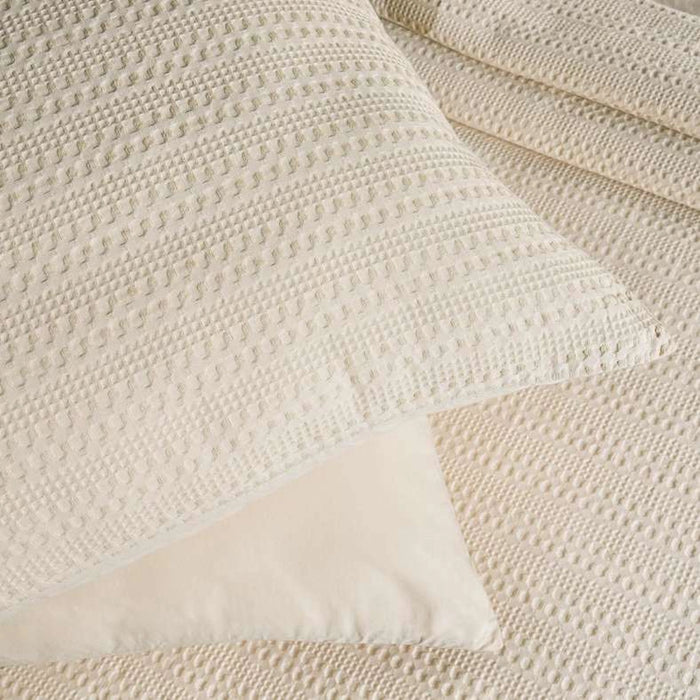Waffle Stripe 3- Piece Quilted Bedspread Set 220X240Cm - Linen