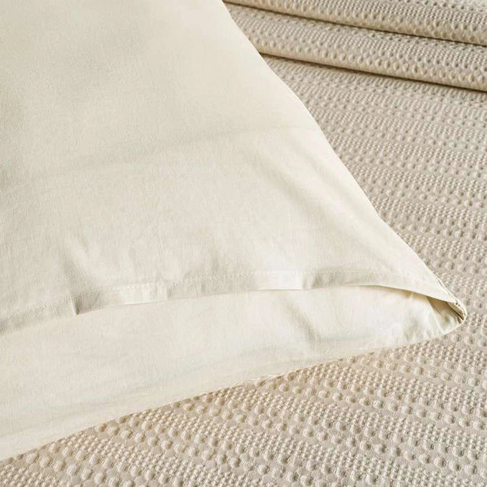 Waffle Stripe 3- Piece Quilted Bedspread Set 220X240Cm - Linen