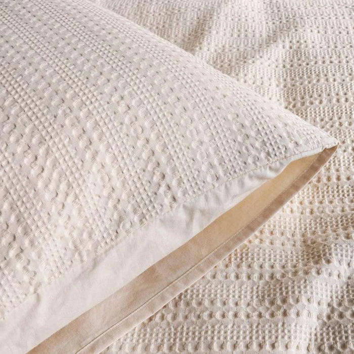 Waffle Stripe 3- Piece Super King Duvet Cover Set 260X220Cm - Linen