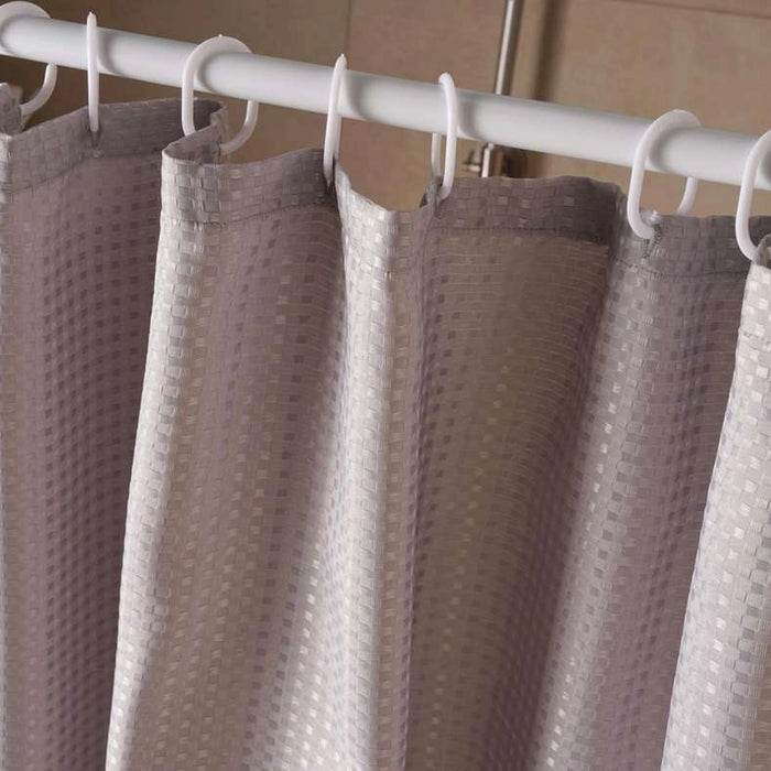 Waffle Textured Shower Curtain 180Cm X 180 Cm -Grey