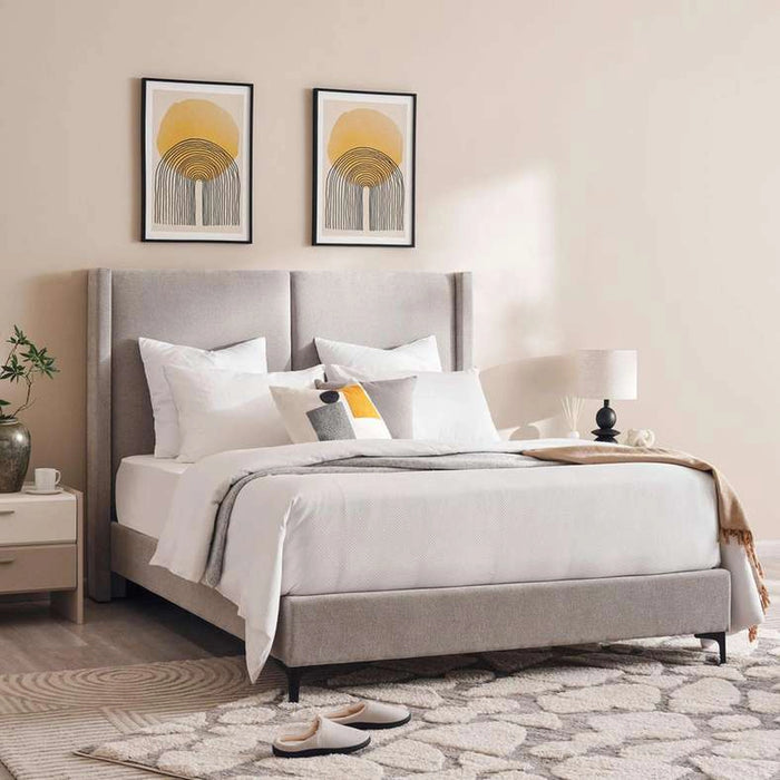 Walter King Bed 180X200 Cm - Light Grey