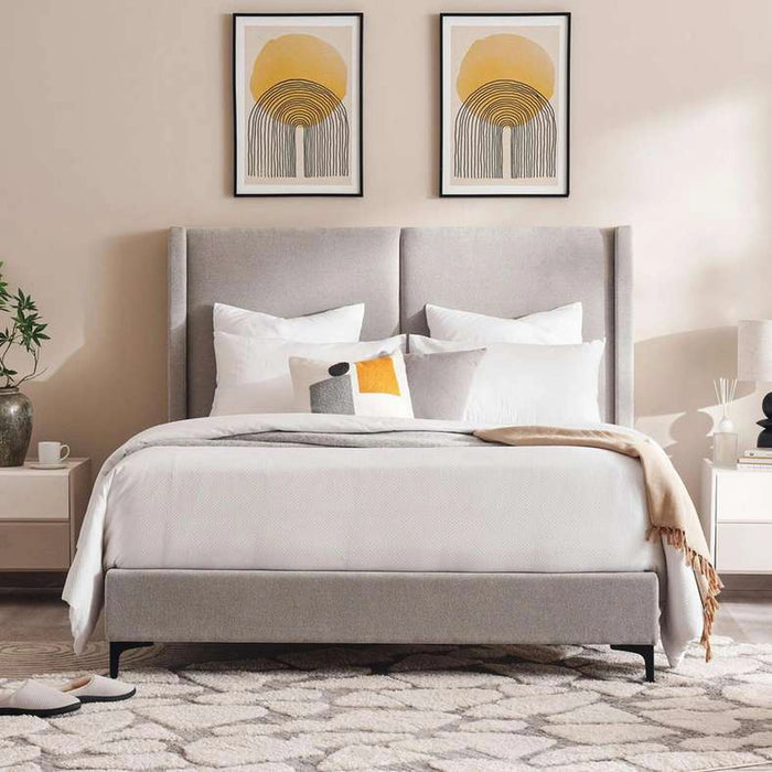 Walter King Bed 180X200 Cm - Light Grey