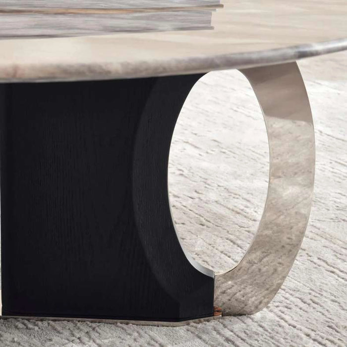 Walton Coffee Table Marble - Silver Black