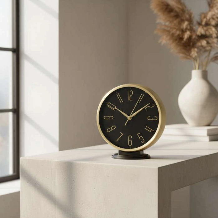 Wardell Table Clock 13X4X14Cm - Gold