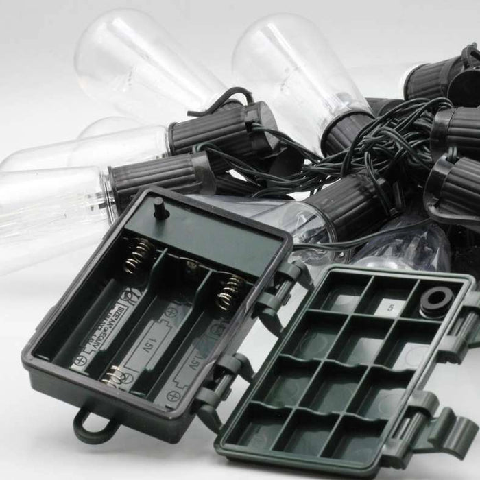 Warm Night Outdoor String Light With 24 St38 Led Ip44 Waterproof 3Xaa Battery With Light Mode Op